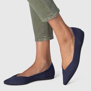 Rothy’s The Point Toe Flat Maritime Navy Size 7
